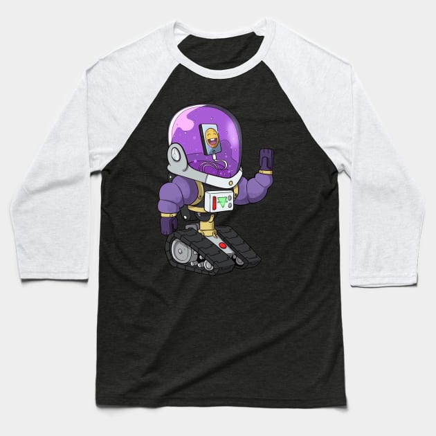 Tiny Hats Space Robot "Fone-Bot" Baseball T-Shirt by hiwez